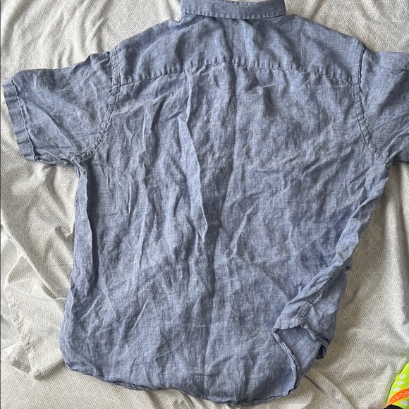 UNTUCKit Men's Light Blue linen  Casual Button Down Shirt - Picture 8 of 8